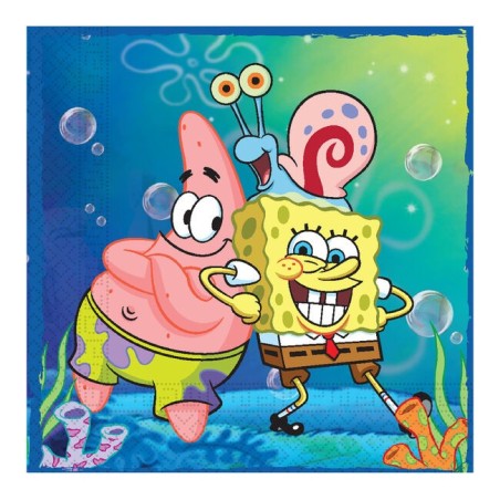 servilletas bob esponja cumpleanos 20 uds 33 cm 59503 8434077040591