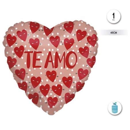 globo corazon foil te amo 43 cm 59509 8434077040591