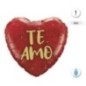 Globo corazon rojo de foil Te amo 43 cm