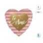 Globo corazon foil ryas rosas Te amo 43 cm