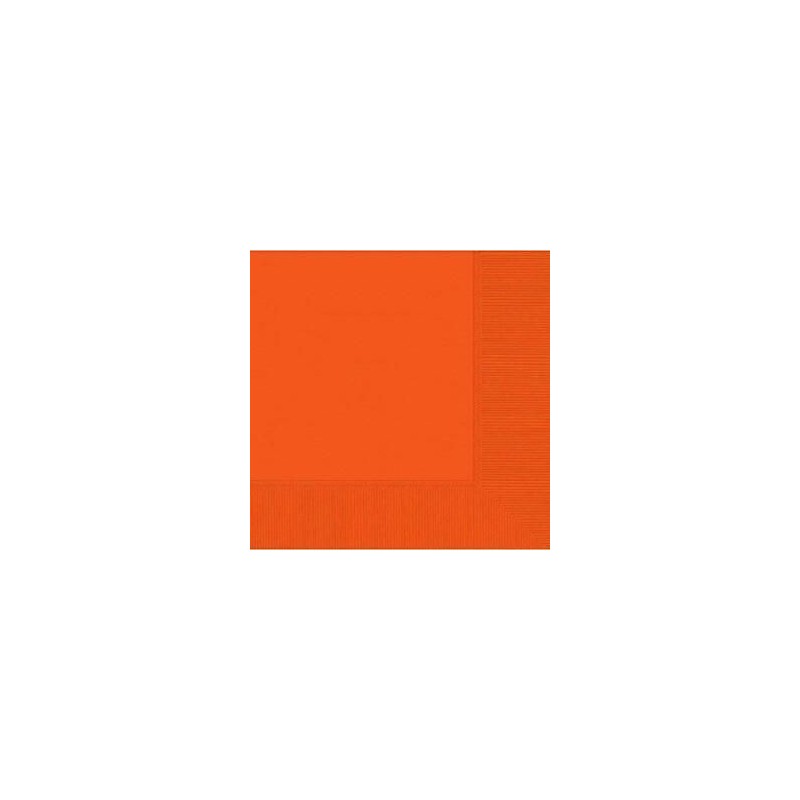 Servilletas naranjas de papel 33x33 50 uds