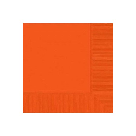 Servilletas naranjas de papel 33x33 50 uds