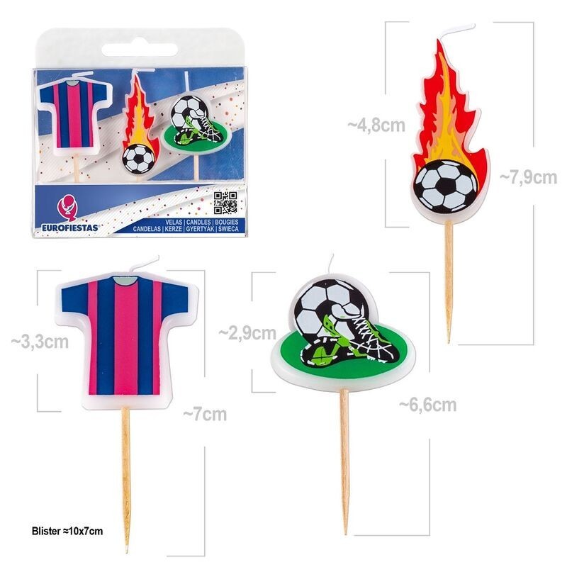 Velas de cumpleaños futbol camiseta barcelona
