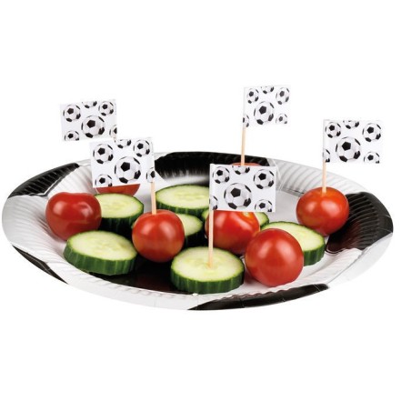pinchos banderas balones de futbol 24 uds 62512 8434077040591