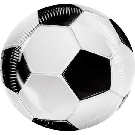 platos balon de futbol 10 uds 23 cm 62520 8434077040591