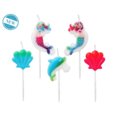 velas sirenas 5 uds cumpleanos 63404 8434077040591