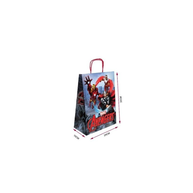 Bolsa regalo Los Vengadores 32x24x10 cm