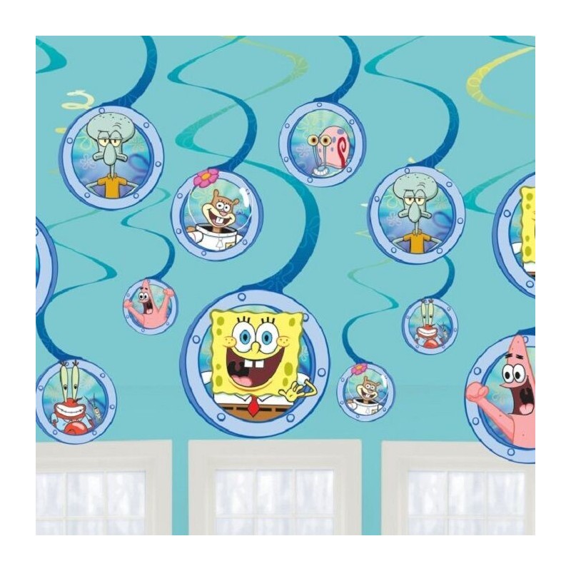 Colgantes Bob Esponja 12 uds