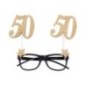 Gafas 50 cumpleaños oro 15x16 cm
