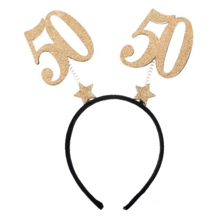 diadema 50 cumpleanos oro 21x25 cm 6824 50 883028295852