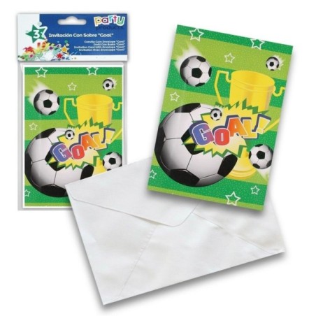 invitaciones de cumpleanos futbol 3 uds 68585 883028295852