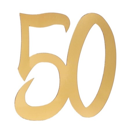 centro de mesa 50 cumpleanos carton 20x18 cm 6910 50 883028295852