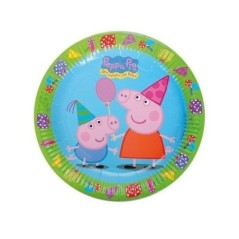 platos peppa pig cumpleanos 8 uds 23 cm 70022 883028295852