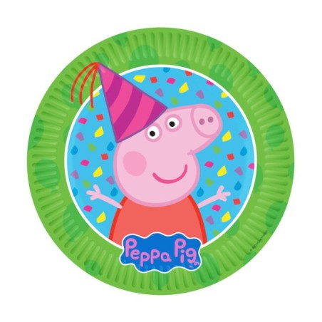 platos peppa pig cumpleanos 8 uds 18 cm 70023 883028295852