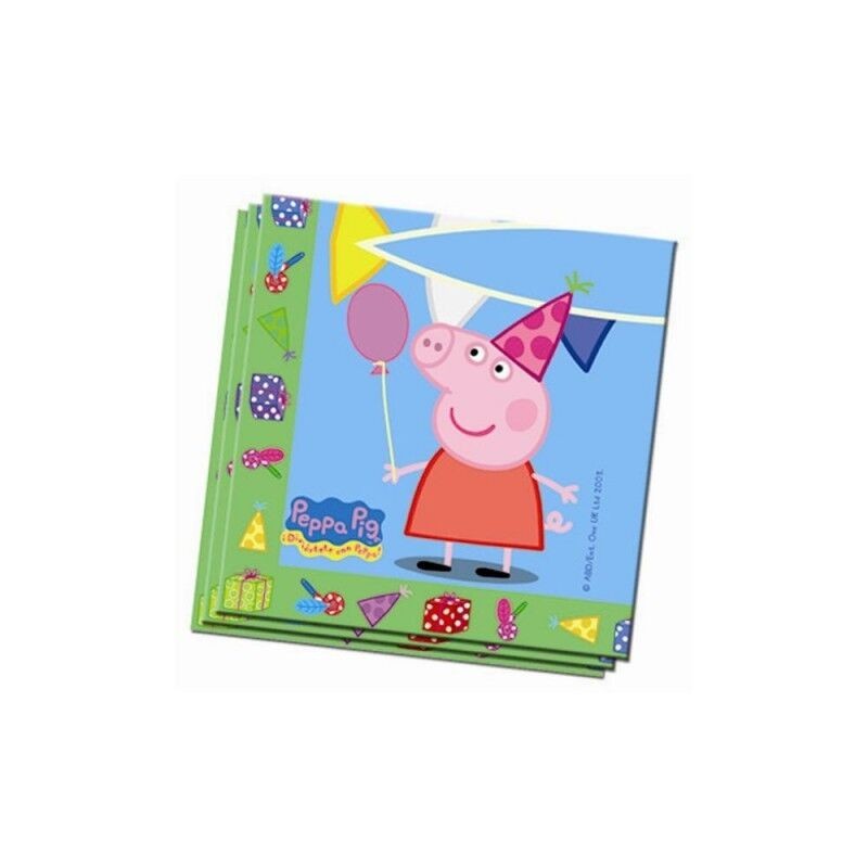 Servilletas Peppa Pig cumpleaños 20 uds 33 cm
