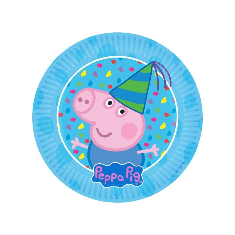 Platos George Pig cumpleaños 8 uds 18 cm