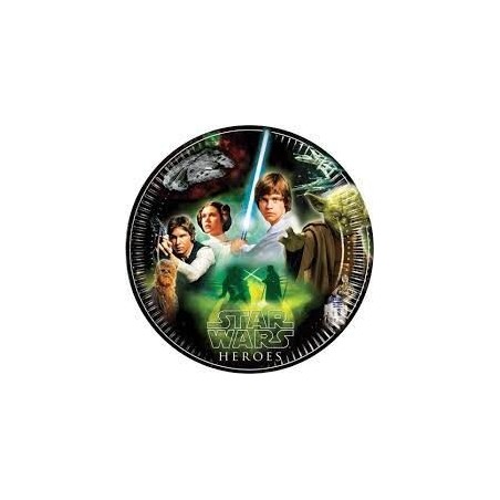 platos Star Wars 23 cm 8 uds cumpleanos 71960 883028295852
