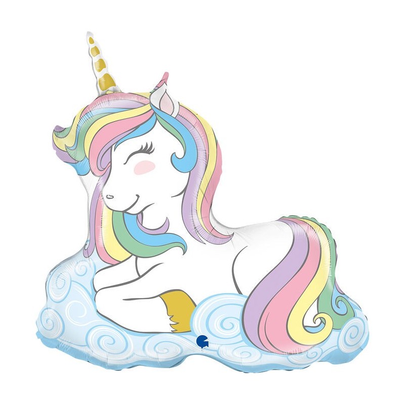 Globo unicornio en nube 99 cm