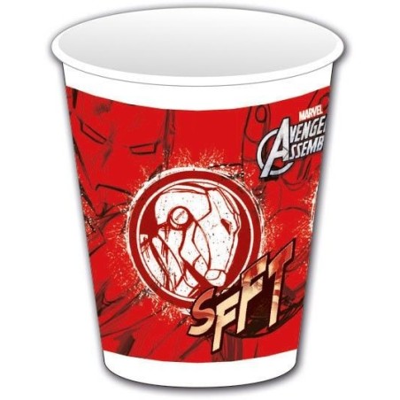 vasos iron man 8 unidades 200 ml cumpleanos 72092 883028295852