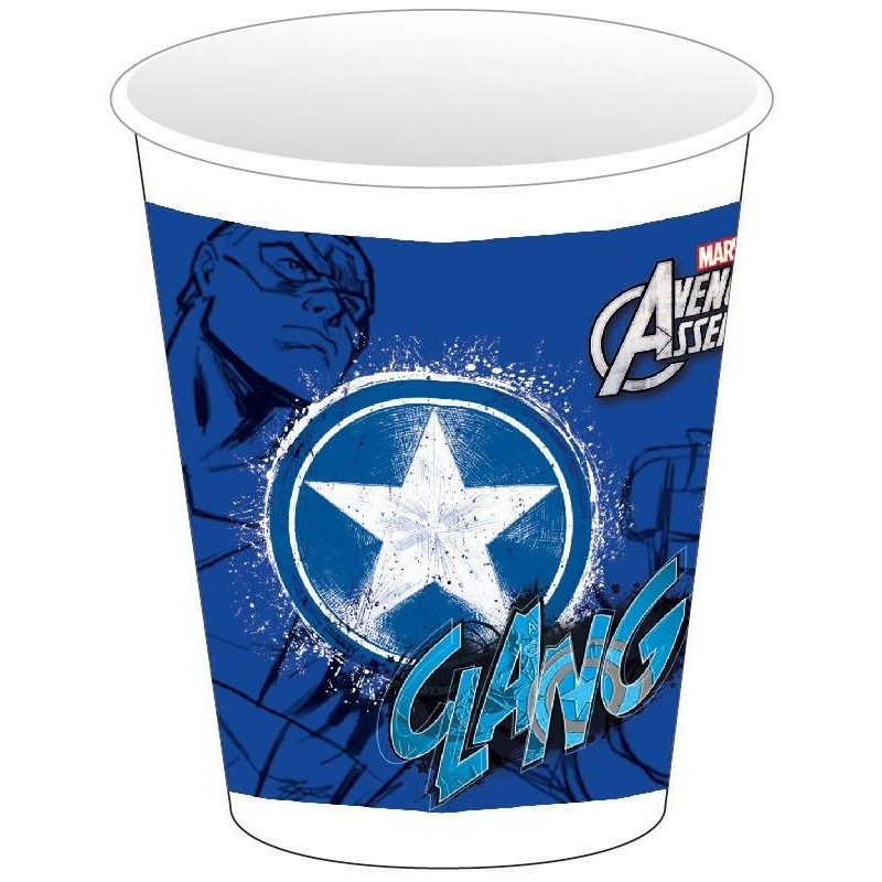 Vasos capitan america 8 unidades 200 ml cumpleaños