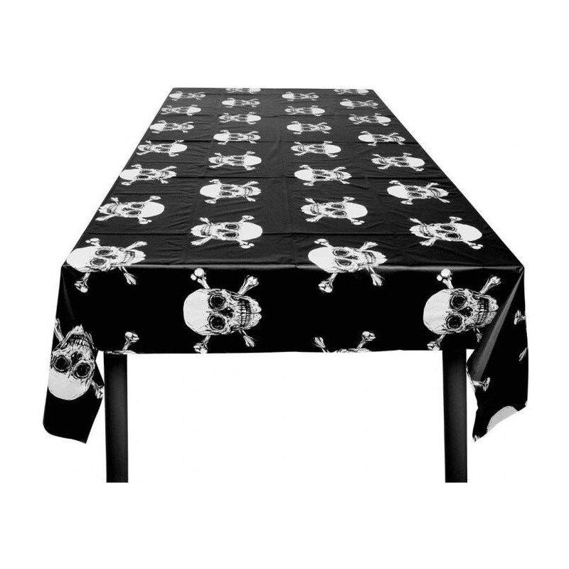 Mantel calaveras pirata 130x180 cm plastico