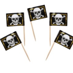 pinchos banderas piratas 24 uds de 7 cm 74119 883028295852