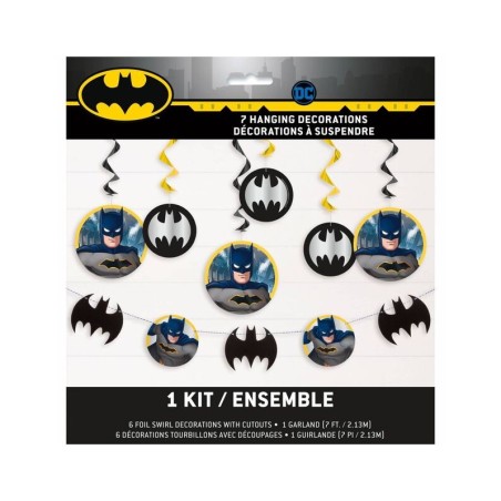 colgantes decoracion batman kit 7 piezas 77534 883028295852