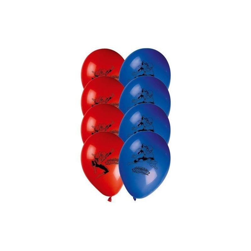 Globos Spiderman latex 8 uds cumpleaños