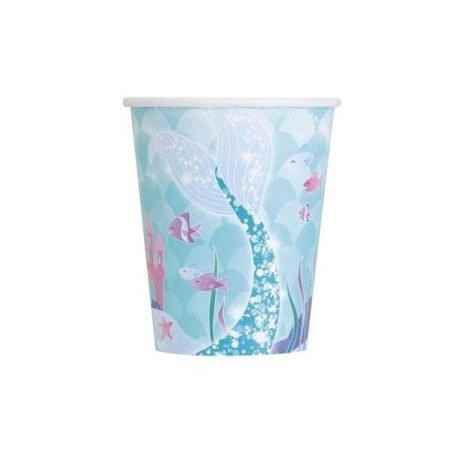 vasos sirena cumpleanos 8 uds 82227 883028295852