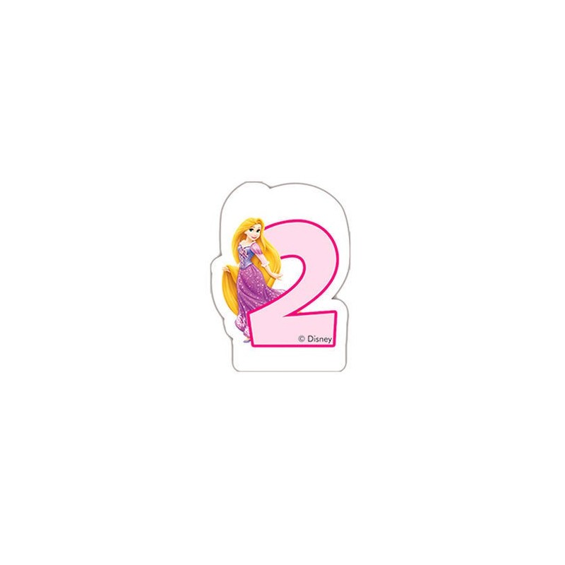 Vela nº 2 princesa rapunzel de disney para tarta cumpleaños