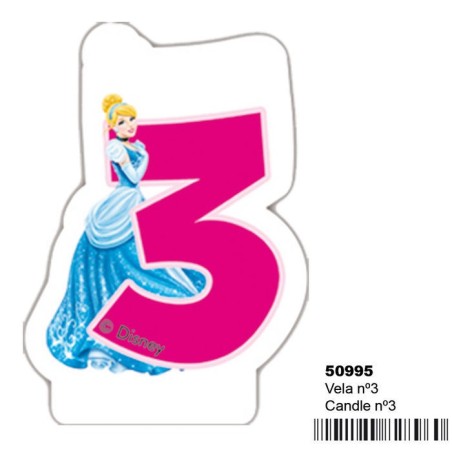 vela n 3 princesa cenicienta de disney para tarta cumpleanos 82896 883028295852