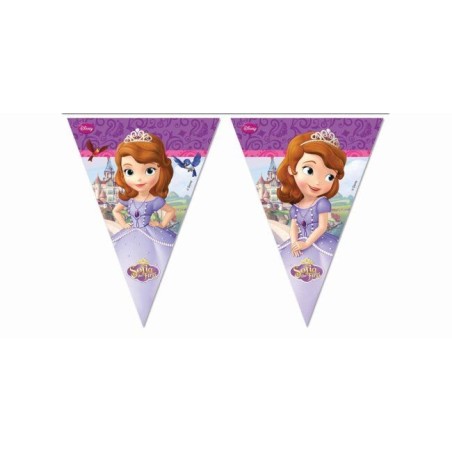 banderin triangular princesa sofia 22 mt 83002 883028295852