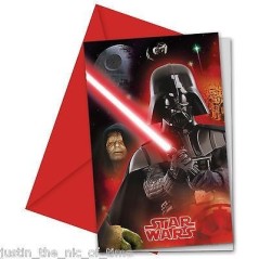 invitaciones Star Wars 6 unidades 84397 883028295852