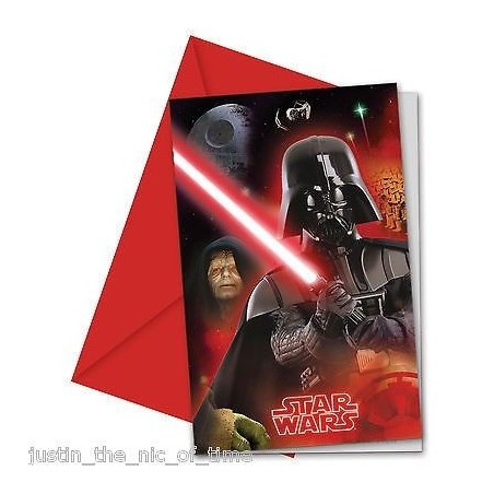 invitaciones Star Wars 6 unidades 84397 883028295852