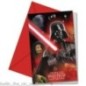 Invitaciones Star Wars 6 unidades