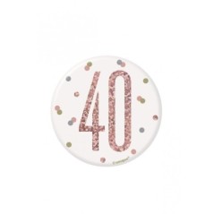 chapa 40 cumpleanos rosa dorado 84869 883028295852