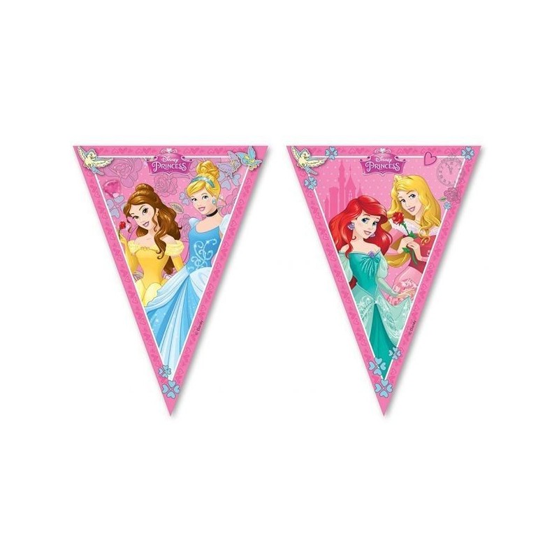 Banderin triangular princesas disney 230 cm cumpleaños