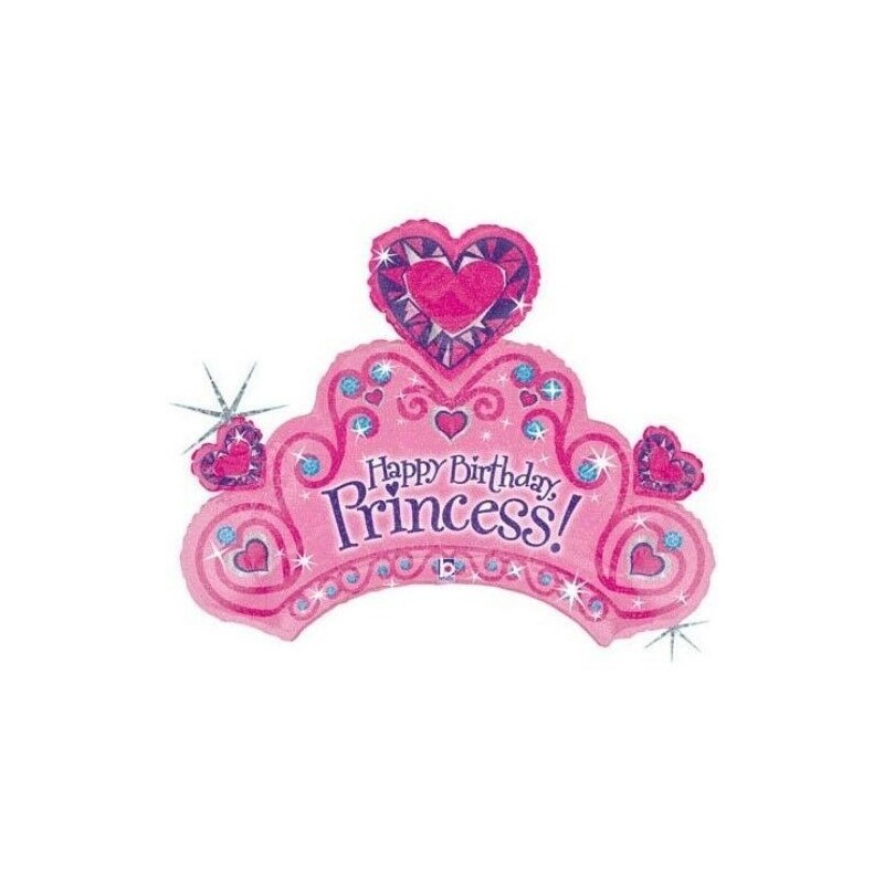 Globo corona princesa 86 cm rosa
