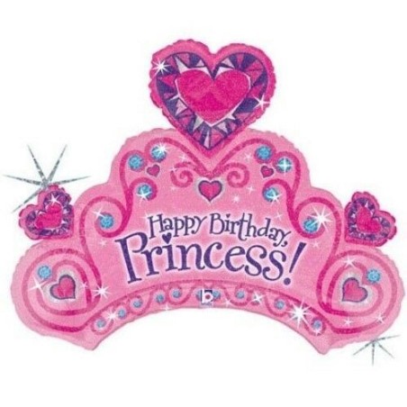 globo corona princesa 86 cm rosa 85589 883028295852