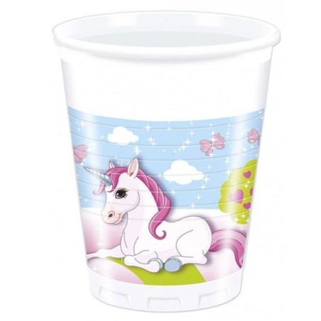 vasos unicornio para cumpleanos 8 uds 200 ml 85672 883028295852
