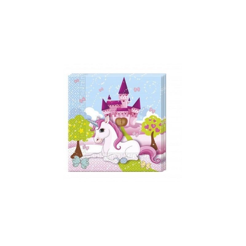 Servilletas unicornio cumpleaños 20 uds