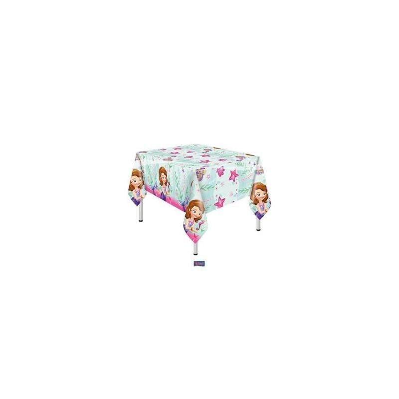 Mantel princesa sofia plastico 120 x 180 sirenas