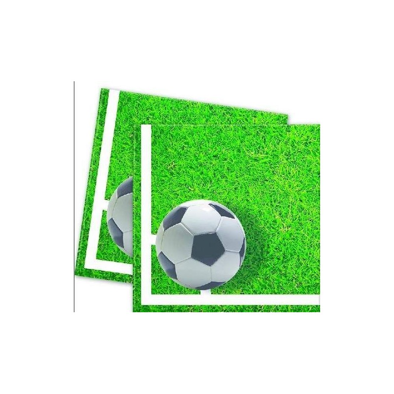 Servilletas balon futbol para cumpleaños 20 uds de 33x33 cm