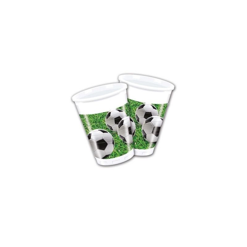 Vasos balon futbol para cumpleaños 8 uds 200 ml