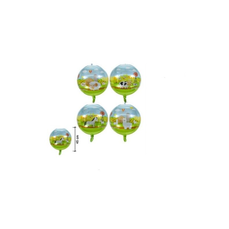 Globo animales de la granja 45 cm redondo
