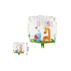 globo feliz cumpleanos animales jungla 45 cm 870129 883028295852