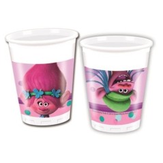 vasos trolls plastico 8 unidades cumpleanos 87015 883028295852