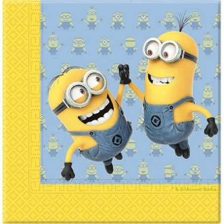 servilletas minions para cumpleanos 20 uds de 33x33 cm 87178 883028295852
