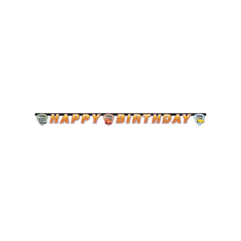 Letrero cumpleaños Cars Happy Birthday 2 mt