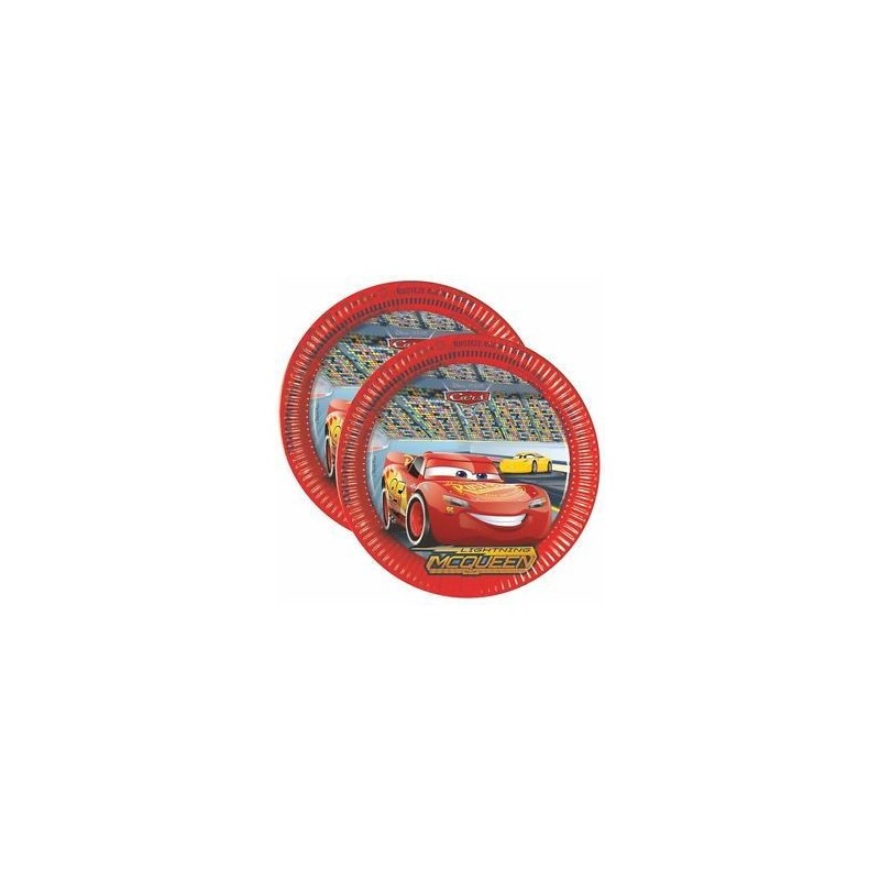 Platos cars 3 para cumpleaños 23 cm 8 uds